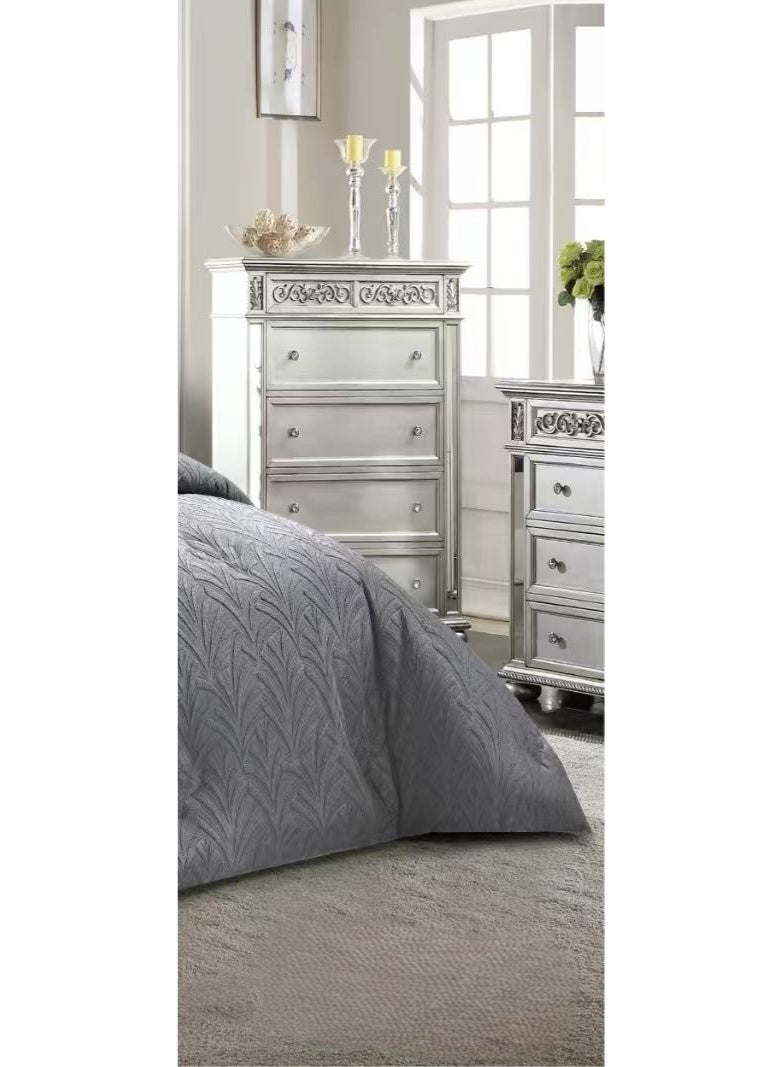 Hours Summer double embroidered duvet set, luxurious double-sided system, to give you the perfect sleep, made of microfiber, size 230*250 cm - Image 4