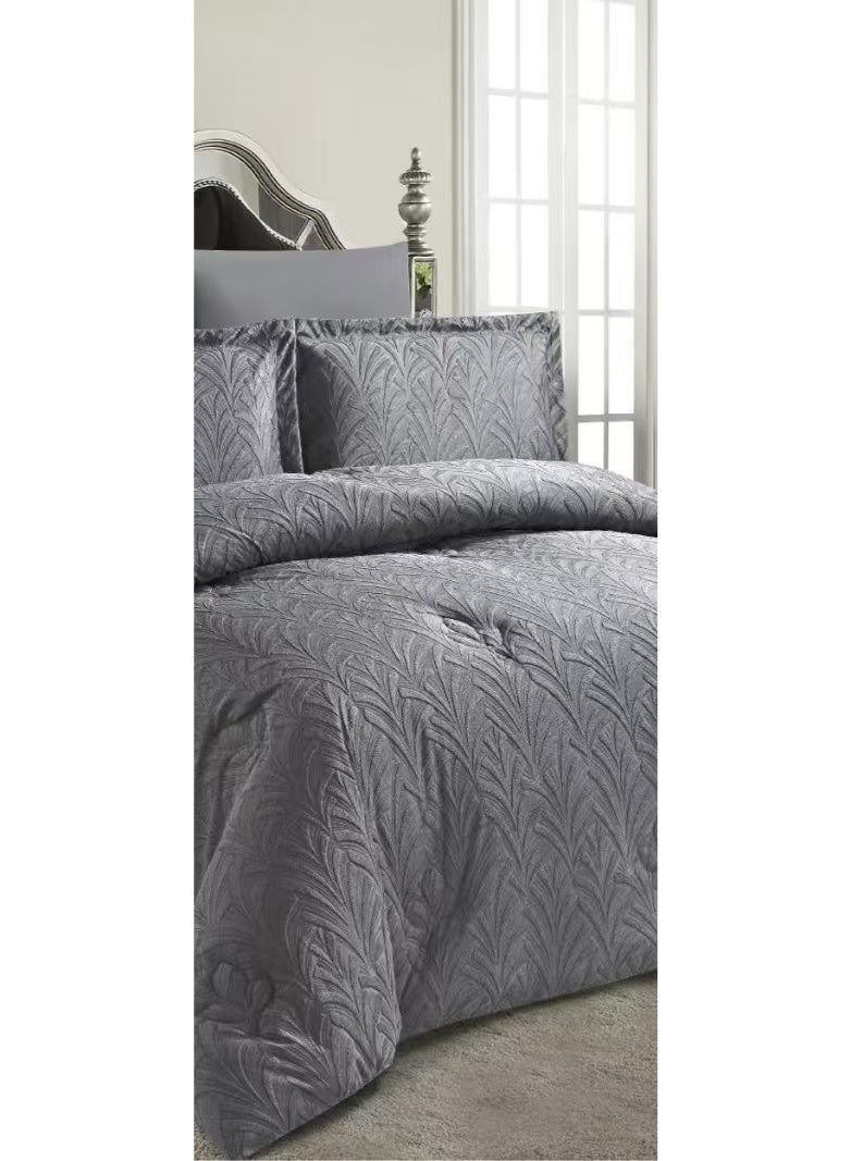 Hours Summer double embroidered duvet set, luxurious double-sided system, to give you the perfect sleep, made of microfiber, size 230*250 cm - Image 3