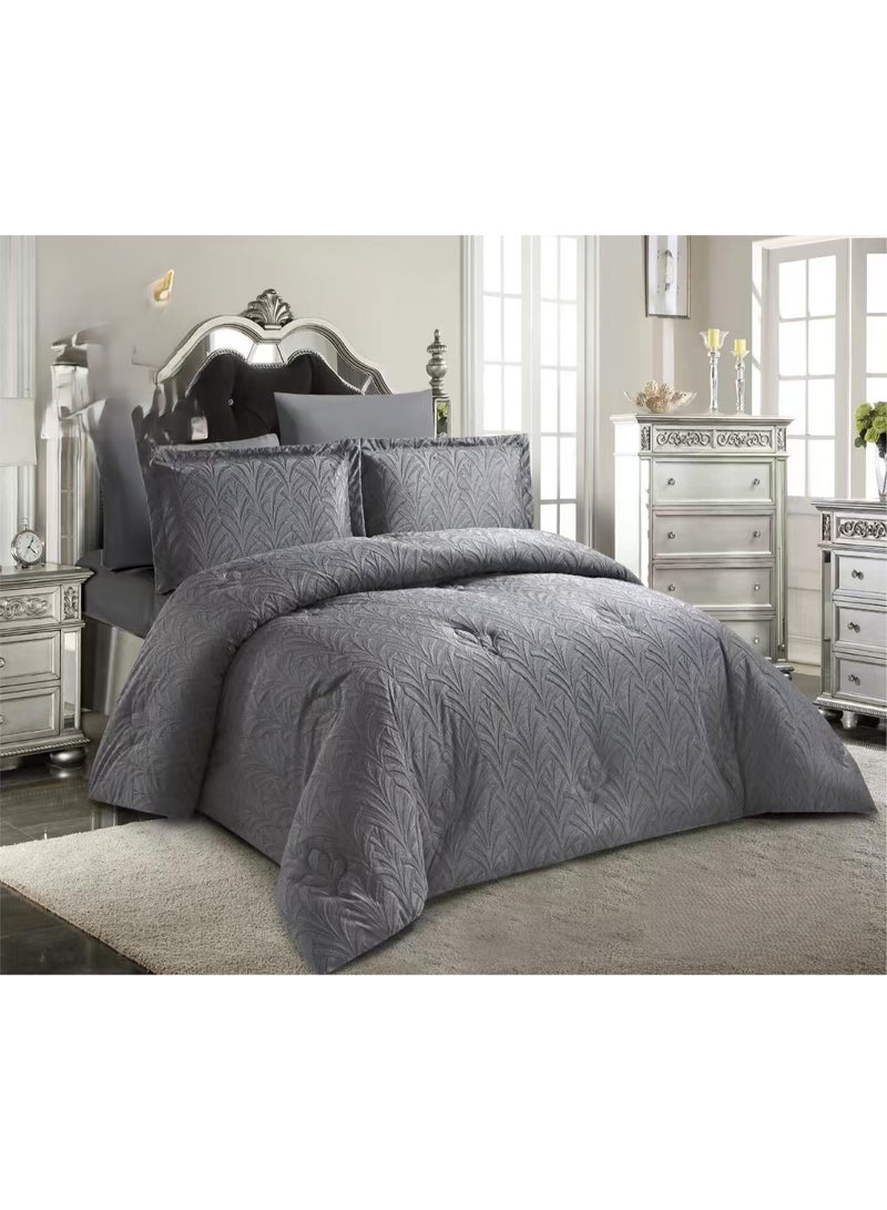 Hours Summer double embroidered duvet set, luxurious double-sided system, to give you the perfect sleep, made of microfiber, size 230*250 cm - Image 1