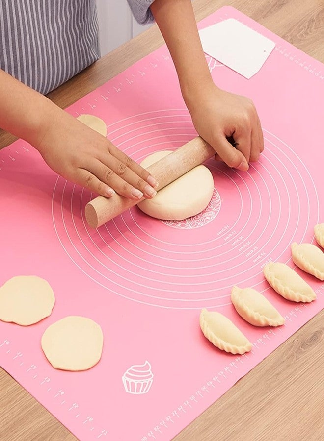 Cutting EDGE Baking Mat - Non Stick & Stretchable Ideal for Baking, Chapati Atta Kneading, Pastry, Thick and Large Rolling Mat with Measurments Pink, Pack of 1 (50 X 40 Cm) - Image 3