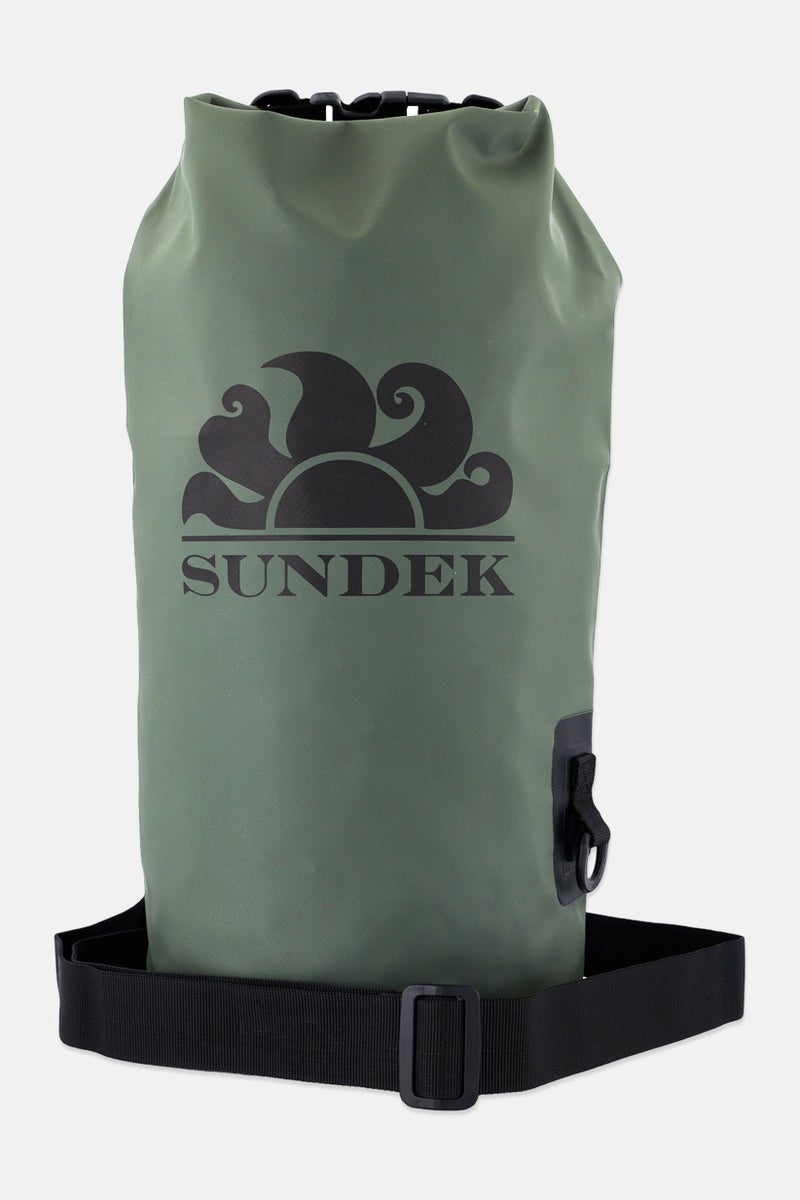 Sundek Men Brand Logo Tube Bag, Olive - Image 1