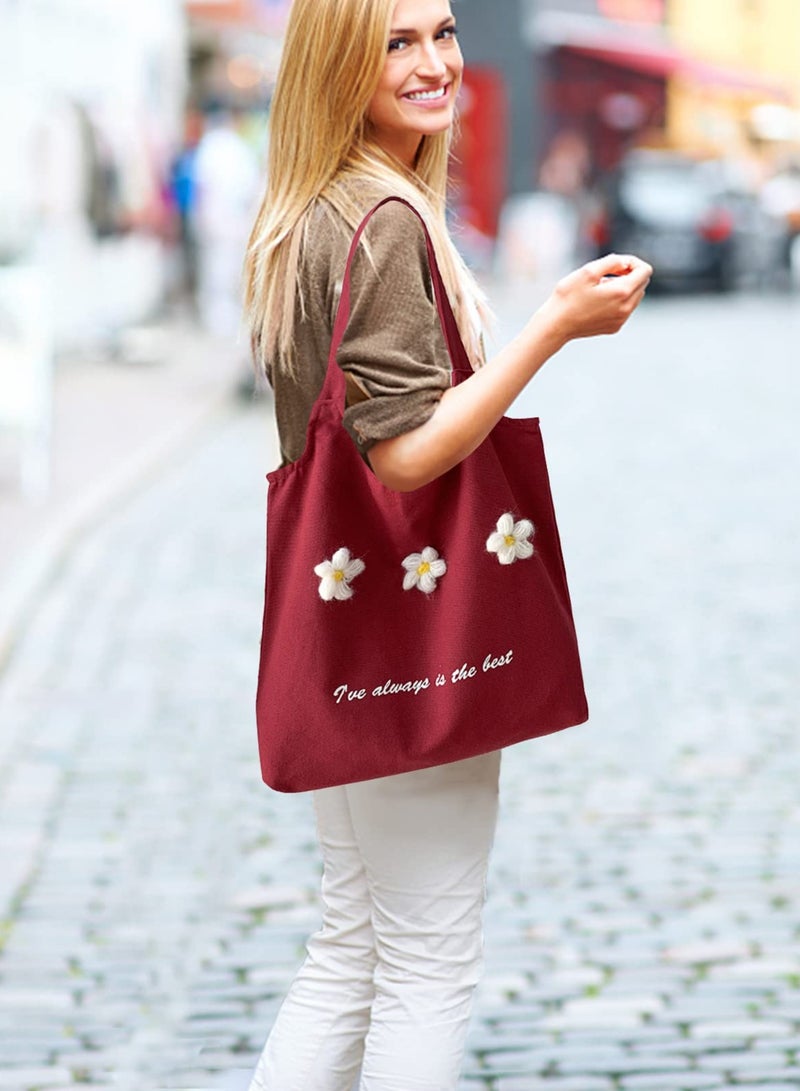 Natural Cotton Canvas Tote Bag for Women and Girls - Reusable Shopping Shoulder Handbag, Eco-Friendly Tote for Everyday Use and Stylish Shopping.  - Image 5