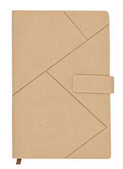 Excefore A5 Journal Notebook PU Leather Hardcover Diary Lined with Pocket Pen Holder, Classic Square Magnetic Buckle  - Image 1