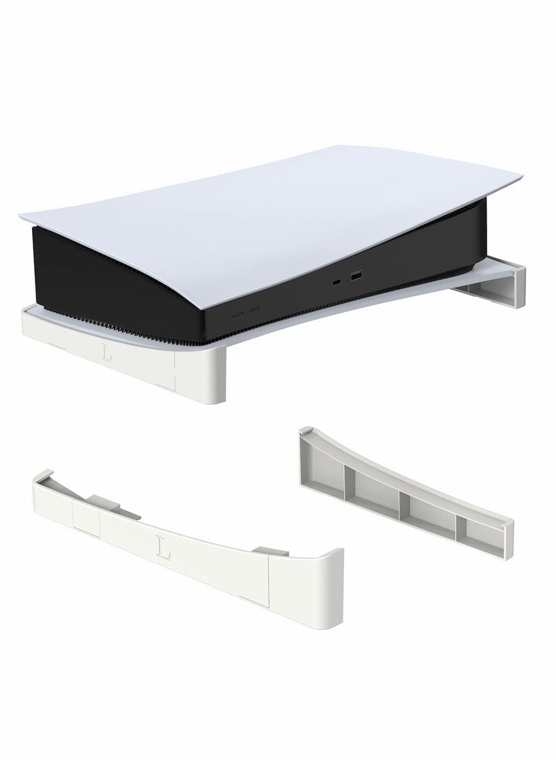 KASTWAVE - Horizontal Stand for Playstation 5, Desk Stand Compatible with Playstation 5 Disc, Console Lay Down Stand for PS5, Minimalist Design, White - Image 1