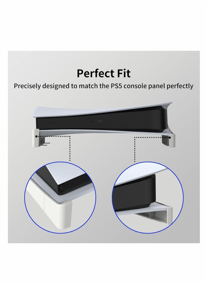 KASTWAVE - Horizontal Stand for Playstation 5, Desk Stand Compatible with Playstation 5 Disc, Console Lay Down Stand for PS5, Minimalist Design, White - Image 1