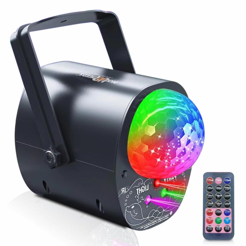 Pick Ur Needs Disco Ball Party Lights DJ Laser Light with Remote – Sound Activated RGB Strobe & LED Projection Effects - Image 1