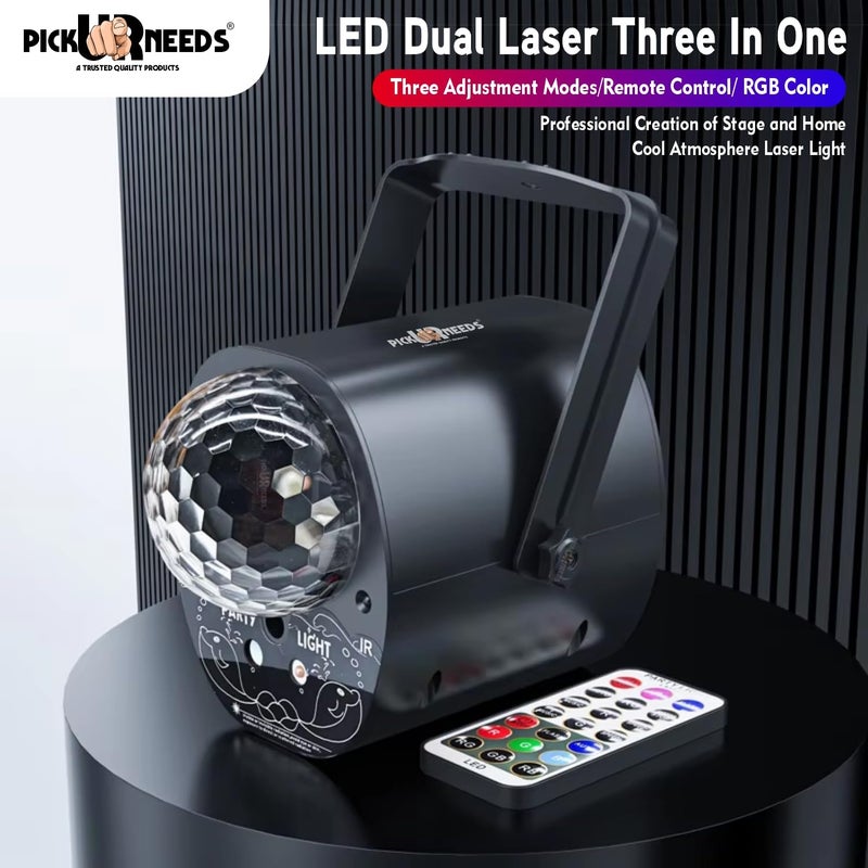 Pick Ur Needs Disco Ball Party Lights DJ Laser Light with Remote – Sound Activated RGB Strobe & LED Projection Effects - Image 5
