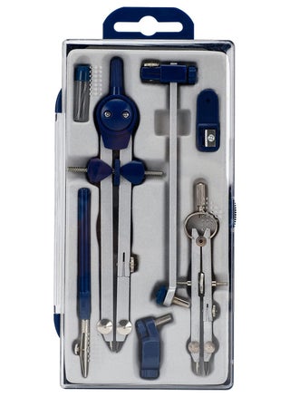 Math Geometry Circle Kit, 7 Pieces Set Metal Compass Geometry Precision Tool Set, KASTWAVE Circle Drawing Tools Rulers Protractors for Architects Engineers Students, for Drafting and Drawings - pzsku/Z47E911B685C1276A56FCZ/45/_/1717065470/8eb4a0f6-8d99-4923-b17f-b7c5eec8fb1c