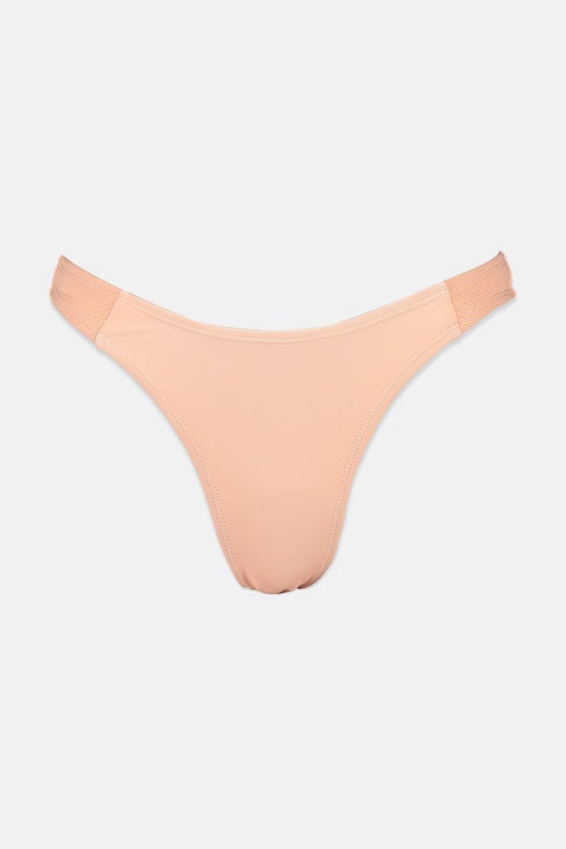 Pretty Little Thing Women High Leg Bikini Bottom, Peach - Image 2