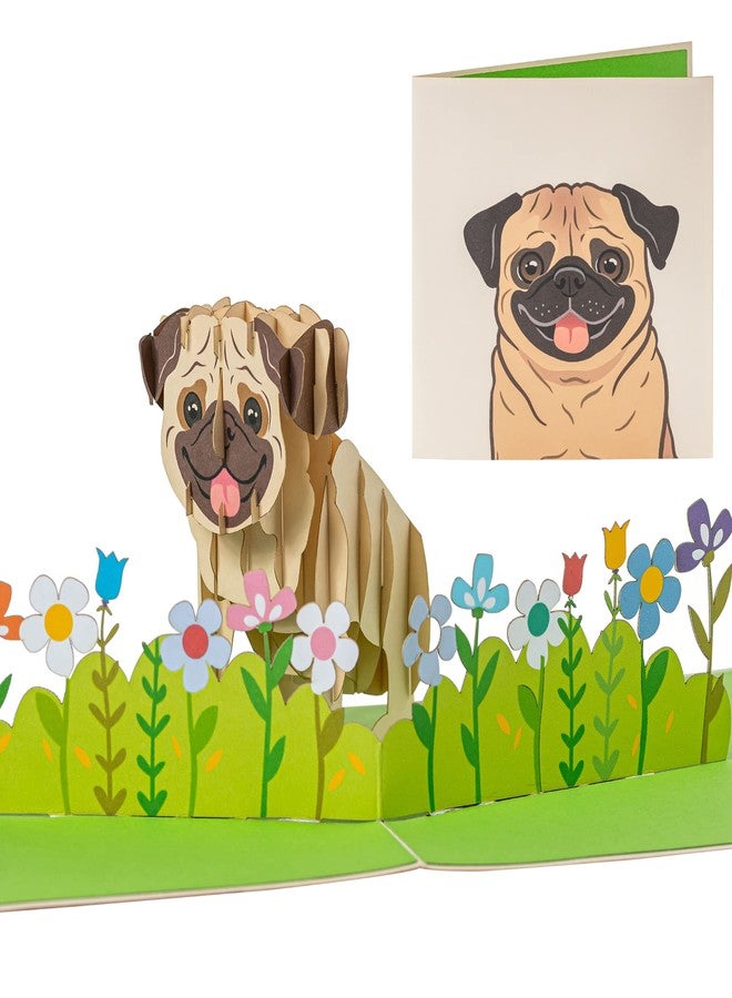 Rykamia Pug Pop Up Card, Blank Pug Card, Pug Birthday Card, Father's Day Pug Card, Card for Dog Mom, Pug Gift for Pug Lovers, Card for Pug Fan, Pug Thank You Card, Pug 3D Card, Pug Greeting Card - Image 1