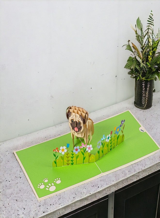Rykamia Pug Pop Up Card, Blank Pug Card, Pug Birthday Card, Father's Day Pug Card, Card for Dog Mom, Pug Gift for Pug Lovers, Card for Pug Fan, Pug Thank You Card, Pug 3D Card, Pug Greeting Card - Image 5