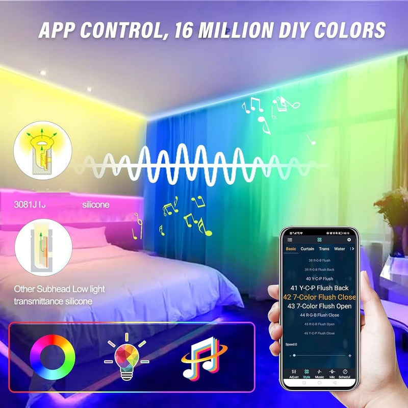 Dratal Dratal Smart Neon Rope Lights RGBIC Neon Lights App Control Neon Rope Lights with Music Sync DIY Design LED Neon Light Works for Gaming Room Bedroom Living Room Decor  - Image 2