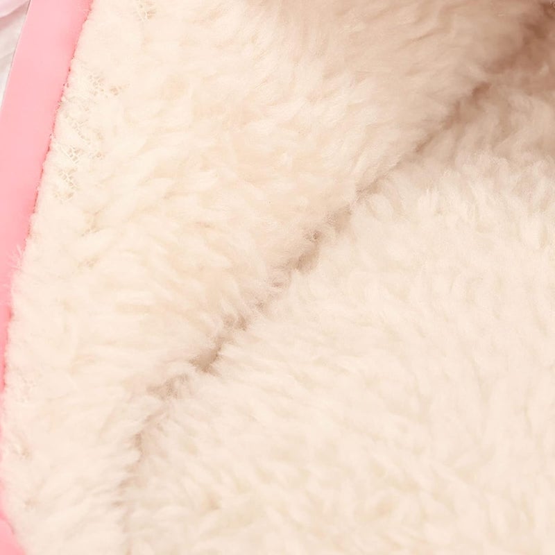 كلاراكو نعال مدفأة، أحذية قطيفة مدفأة كهربائية بمنفذ USB للرجال والنساء، مدفأة قدم للارتداء في المنزل، تحافظ على دفء القدمين (وردي) - Image 5