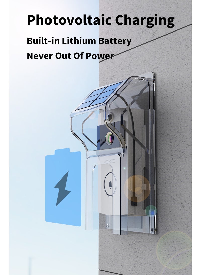 Bcarenest Wireless video doorbell with doorbell function, solar charging, wireless smart home security camera - Image 5