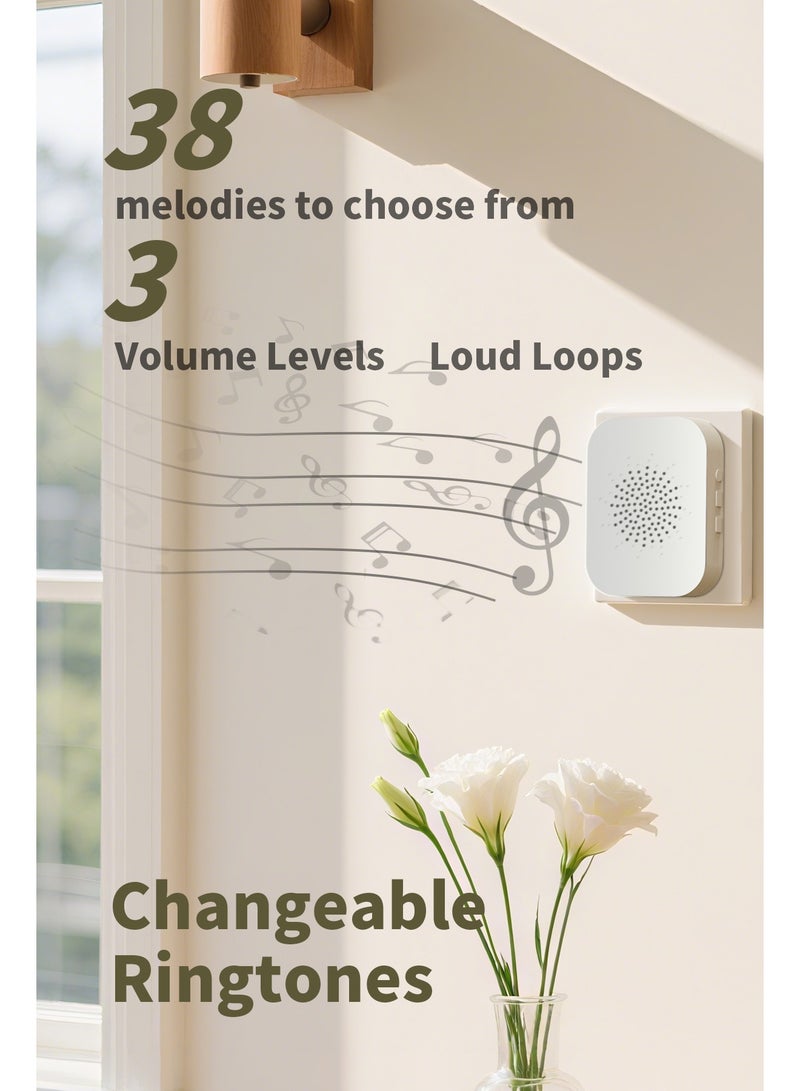 Bcarenest Wireless video doorbell with doorbell function, solar charging, wireless smart home security camera - Image 3