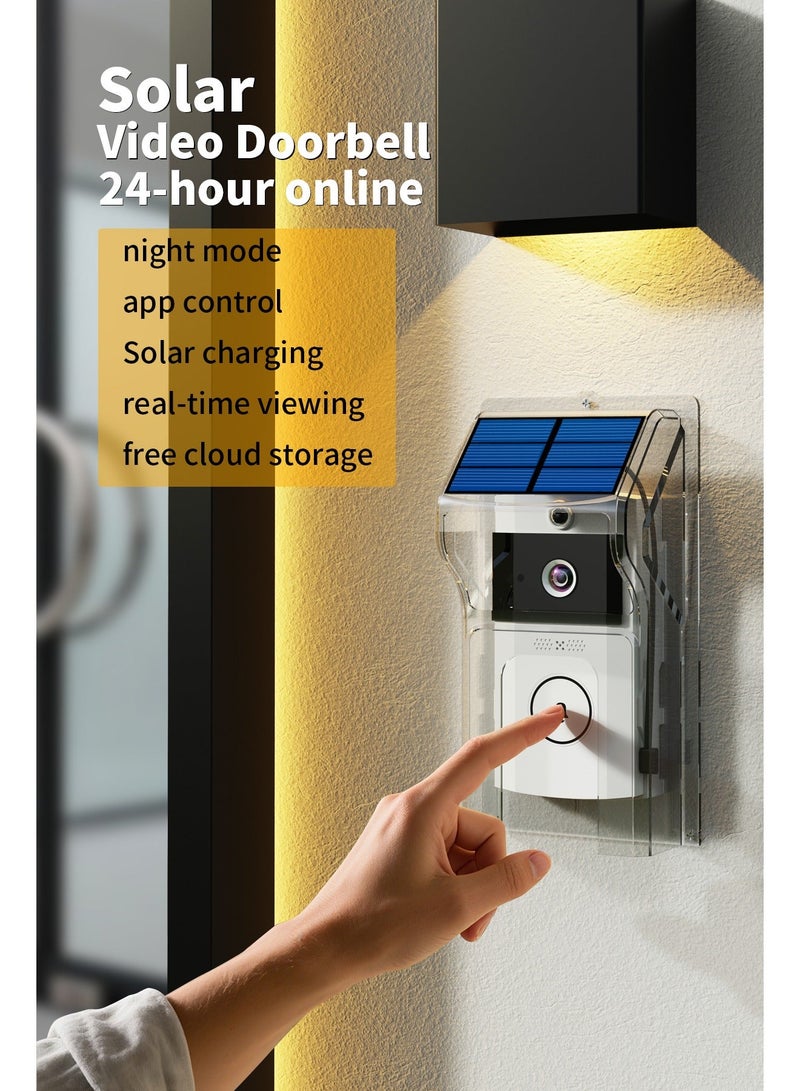 Bcarenest Wireless video doorbell with doorbell function, solar charging, wireless smart home security camera - Image 2