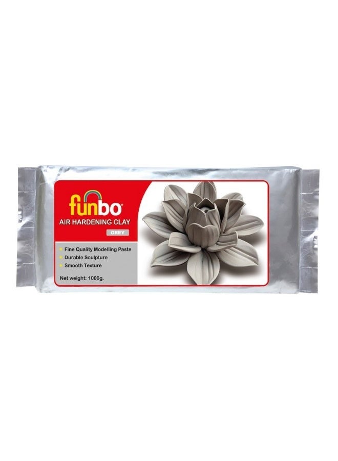 Funbo Air Hardening Clay, Grey, 1000g - Image 1
