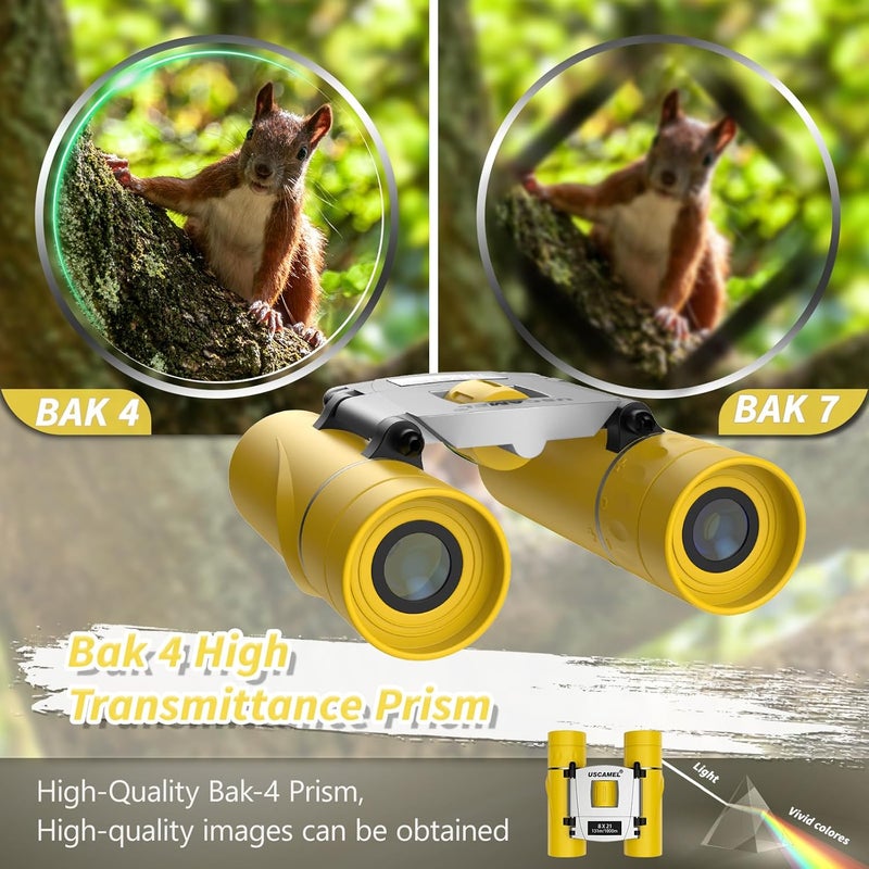 USCAMEL Binoculars Kids and Adults, 8×21 Compact High Powered Binoculars Travel Binocular for Bird Watching and Hunting - Image 3