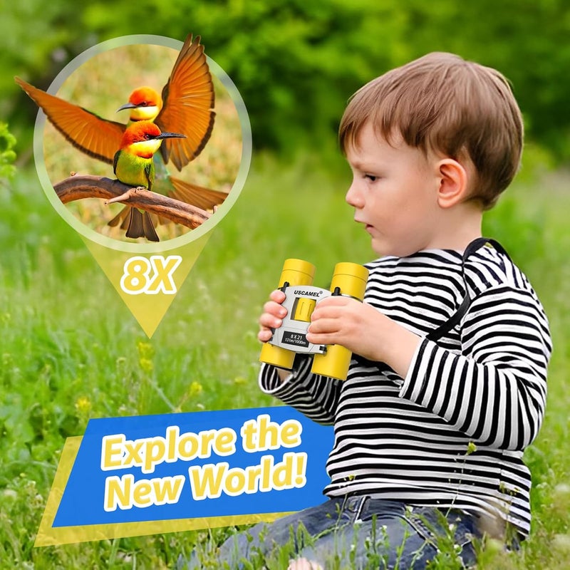 USCAMEL Binoculars Kids and Adults, 8×21 Compact High Powered Binoculars Travel Binocular for Bird Watching and Hunting - Image 4