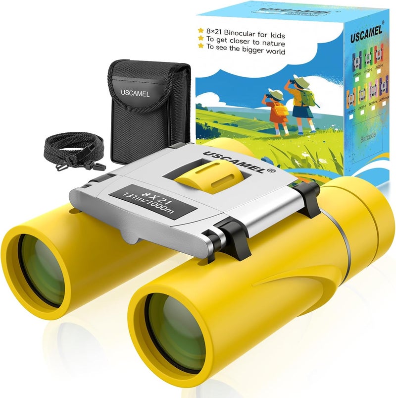 USCAMEL Binoculars Kids and Adults, 8×21 Compact High Powered Binoculars Travel Binocular for Bird Watching and Hunting - Image 1