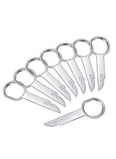 Excefore Radio Removal Tool Key Tool, Car Radio Removal Key Tool, CD, DVD Host Key Removal Tool, with Easy Grip Handles, Compatible With Volkswagen, Ford, Mercedes and Audi (8 Pcs)  - Image 1