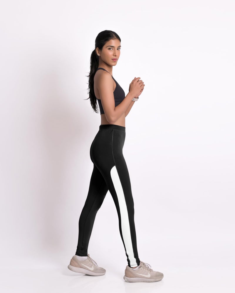 Mehrang Women's Stretch Fit Yoga Pants, Track Pants Stretchable Gym Legging Tights (L, Black), High Rise - Image 2