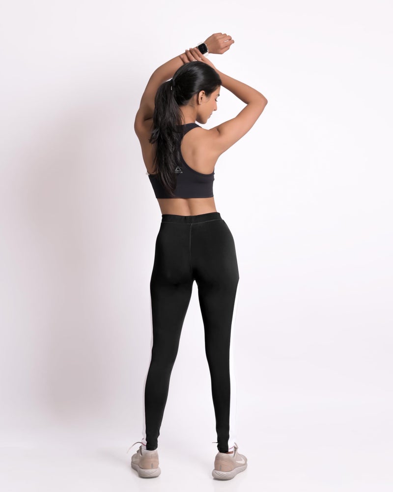 Mehrang Women's Stretch Fit Yoga Pants, Track Pants Stretchable Gym Legging Tights (L, Black), High Rise - Image 4