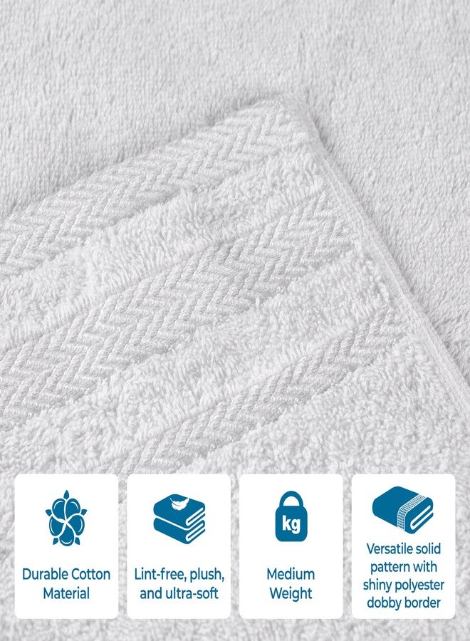 Superior Cotton Face Towel/Washcloth Set, Small Towels, Plush Soft Absorbent, Spa, Hotel, Gym, Guest, Home, Bathroom Basics, Luxury, Fluffy, Quick Dry, Hays Collection, Set of 12, White - Image 3