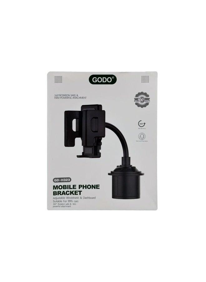 GODO GD-H323 Universal Car Cup Holder Phone Mount, 360° Adjustable Mobile Phone Holder with Flexible Gooseneck, Secure Cup Holder Base, Hands-Free Smartphone Stand for Car, SUV, Truck, Compatible with Most Phones - Image 4