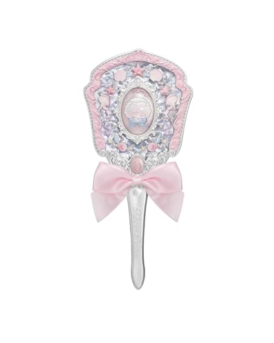 Flower Knows Shells Jewel Hand MirrorVintage Portable Handheld MirrorFancy Pretty Princess Mirror with Long HandleGift for GirlsPink Seashell - Image 1