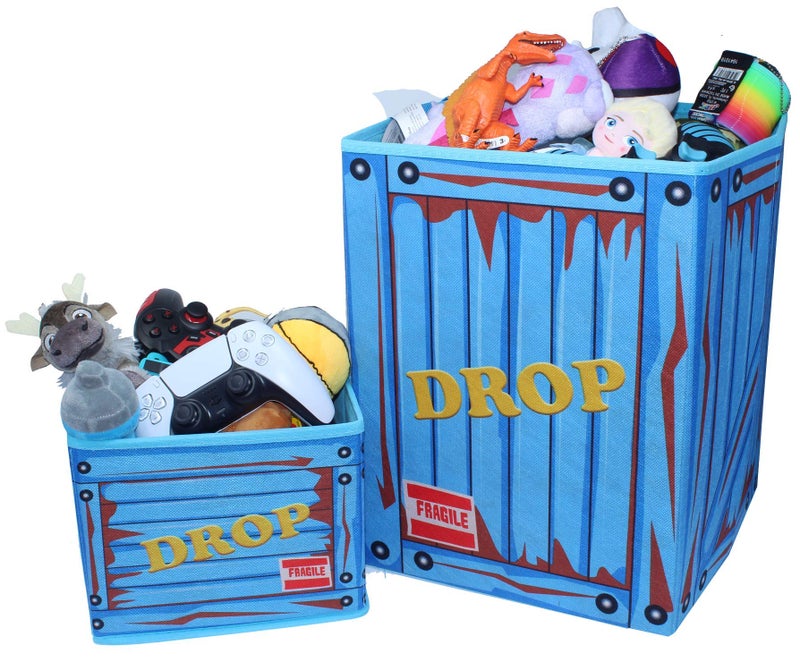 Skywin TidyFriend Fabric LootBox Big Collapsible Box 18x14x14 Stackable Supply Bin Durable  Space Saving Organizer in Fun Bright Colors - Image 4