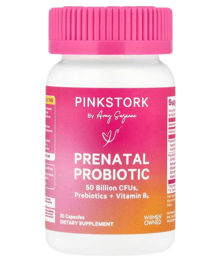 Pink Stork Prenatal Probiotic + Vitamin B6 30 Capsules