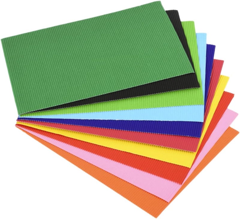 ORFOFE 56Pcs Mixed Color DIY Paper Sheets for Corrugated Cardboard Arts Crafts Projects for Paper Folding and Creative DIY Crafts - Image 1