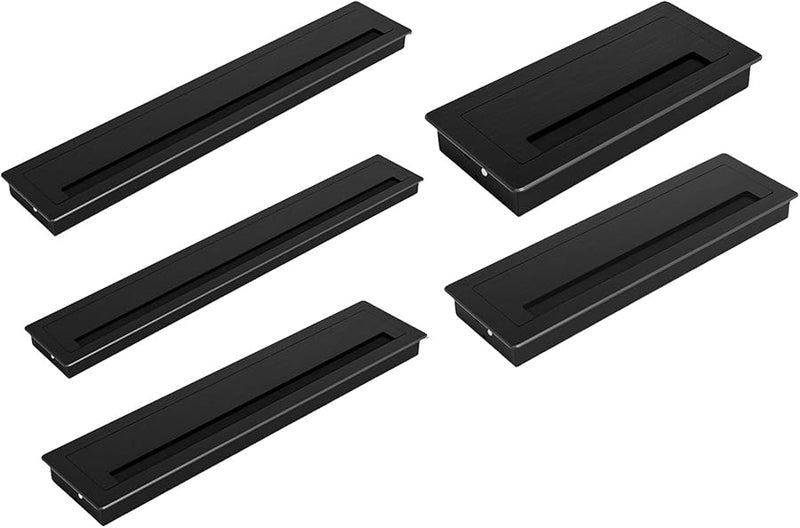 30 x 9cm Aluminum Cable Grommet Brush Lined Cord Hole Desk Cable Management Simple Install - Image 4