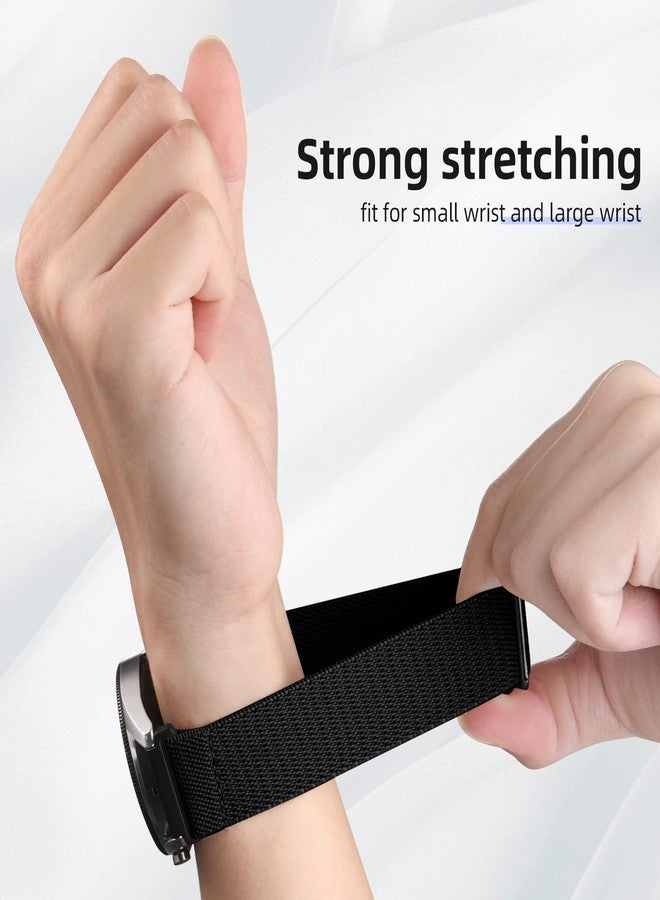 Easuny 22mm Watch Bands Compatible for Samsung Galaxy Watch 3 45mm/Samsung Gear S3 Frontier/Galaxy Watch Band 46mm for Men, Soft Nylon Elastic Braided Breathable Watch Wristband, 4 Packs - Image 4