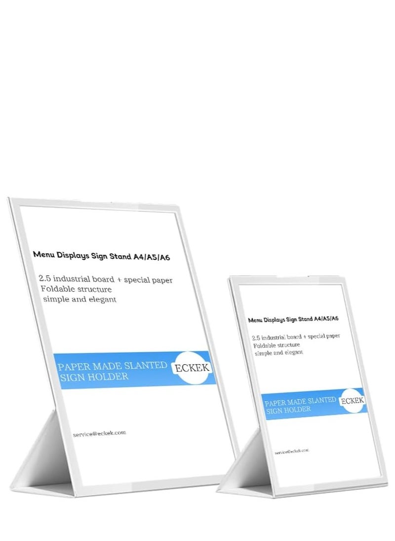 Eckek Eckek  Paper Made Slanted Sign Holder, Menu Displays Sign Stand A4/A5/A6  - Image 1