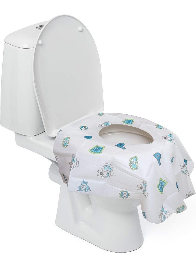 Potty Shields أغطية مقاعد المرحاض POTTY SHIELDS - أغطية مقاعد قابلة للتخلص XL - عبوة فردية مكونة من 6 متعددة - Image 1