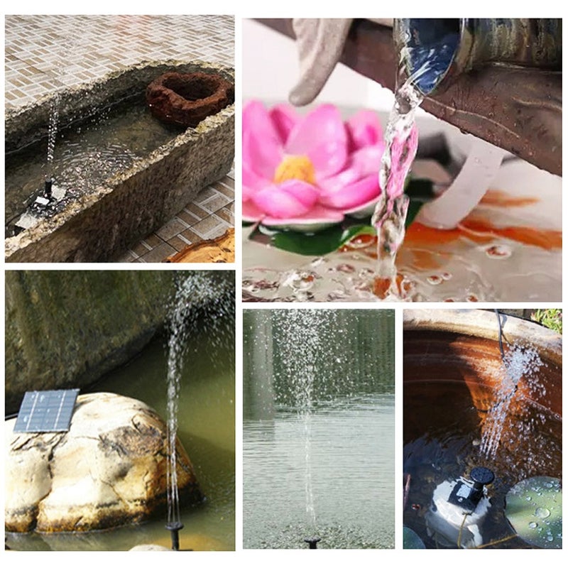1.4W Solar Powered Panel Submersible Water Panel Fountain Pump Pond Pool Fountain Kit - Image 4