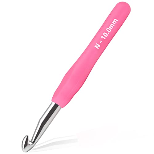 10mm Crochet Hook Supers Smooth 10 mm Ergonomic Crochet Hooks for Beginner Comfort for Arthritic 1 Pack