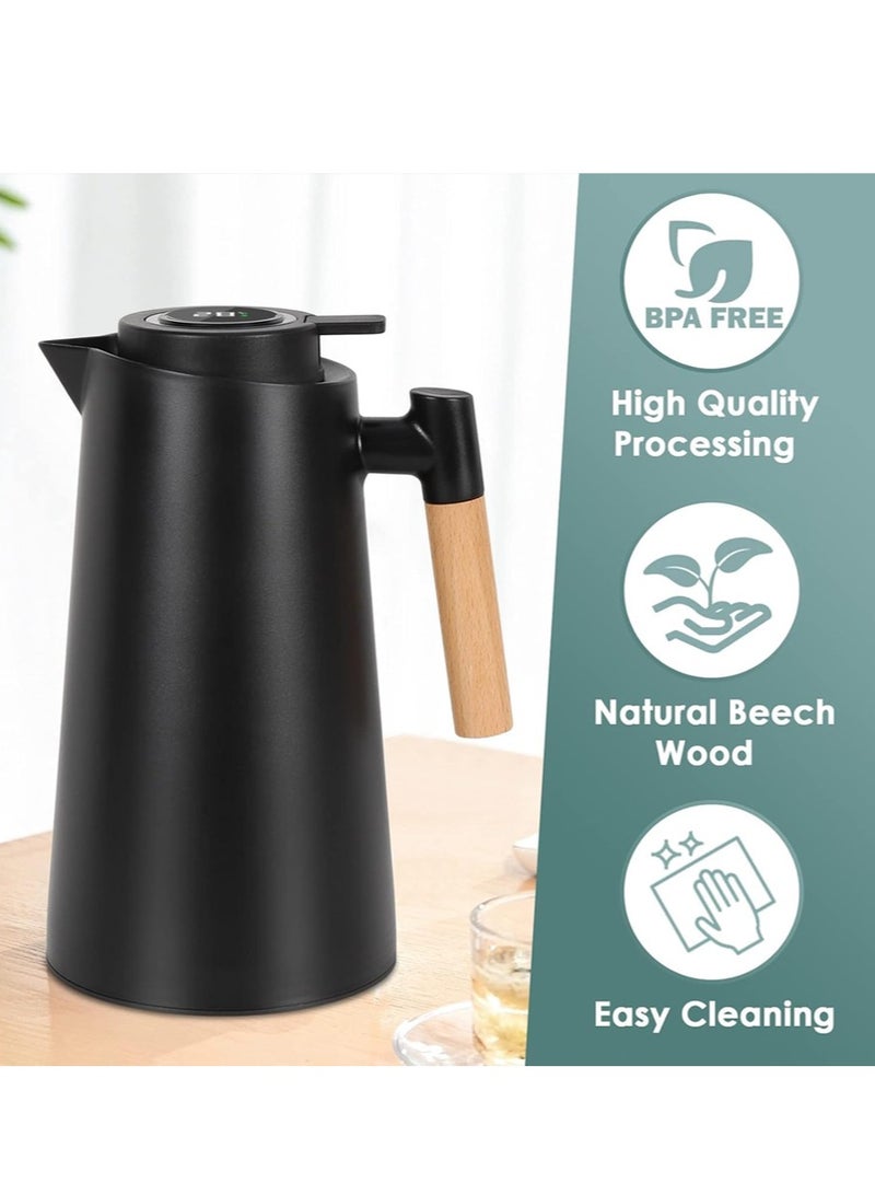 ليون هوم ترمس مع وظيفة قياس درجة الحرارة، زجاجة مياه منزلية بسعة كبيرة، وعاء واحد يلبي احتياجات مياه الشرب لجميع أفراد الأسرة - Image 2