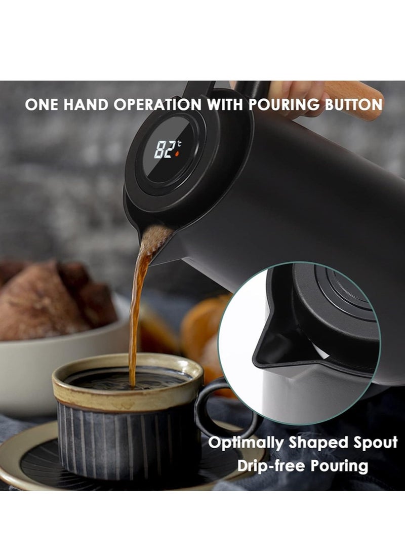 ليون هوم ترمس مع وظيفة قياس درجة الحرارة، زجاجة مياه منزلية بسعة كبيرة، وعاء واحد يلبي احتياجات مياه الشرب لجميع أفراد الأسرة - Image 5