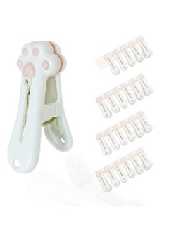 Plastic Clothespins Laundry Clothes Pins Traceless Clothes Pegs, Bag Clips, Food Package Clip, with Lovely Cat Claw Pattern for Hanging Clothes, Traceless Clothes Pegs Snack Bags Clips 24 Pack