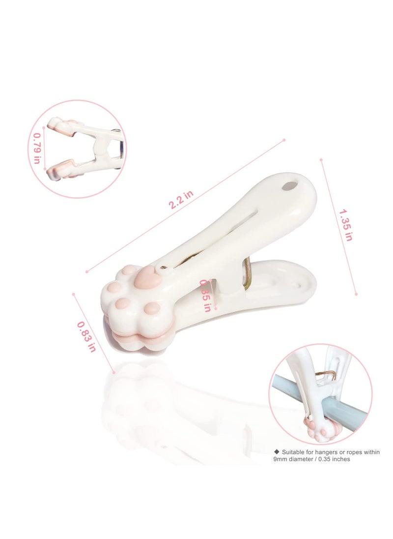 Generic - Plastic Clothespins Laundry Clothes Pins Traceless Clothes Pegs, Bag Clips, Food Package Clip, with Lovely Cat Claw Pattern for Hanging Clothes, Traceless Clothes Pegs Snack Bags Clips 24 Pack - Image 1