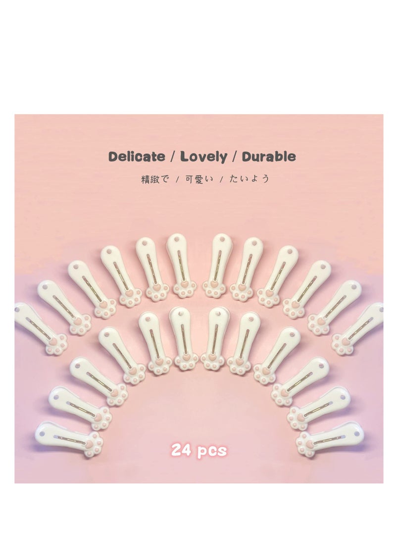 Generic - Plastic Clothespins Laundry Clothes Pins Traceless Clothes Pegs, Bag Clips, Food Package Clip, with Lovely Cat Claw Pattern for Hanging Clothes, Traceless Clothes Pegs Snack Bags Clips 24 Pack - Image 1