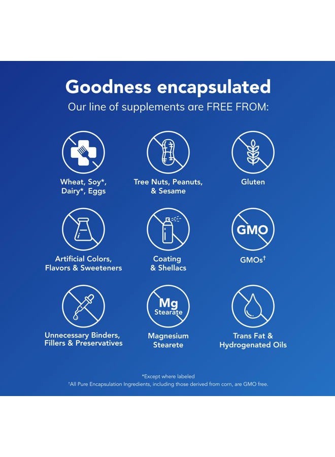 Pure Encapsulations المغنيسيوم (الجليسينات) - مكمل غذائي لدعم تخفيف التوتر والنوم وصحة القلب والأعصاب والعضلات والتمثيل الغذائي* - مع جليسينات المغنيسيوم - 90 كبسولة - Image 4