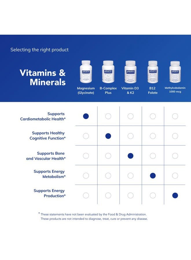 Pure Encapsulations المغنيسيوم (الجليسينات) - مكمل غذائي لدعم تخفيف التوتر والنوم وصحة القلب والأعصاب والعضلات والتمثيل الغذائي* - مع جليسينات المغنيسيوم - 90 كبسولة - Image 5