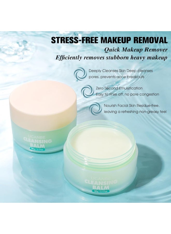 يوكانبي Cleansing Balm Makeup Remover - 3.17oz, Natural Gentle, Deep Cleaning, Makeup Cleansing Balm for Waterproof Eye Face Lip Makeup, Made for All Skin Types - Image 3