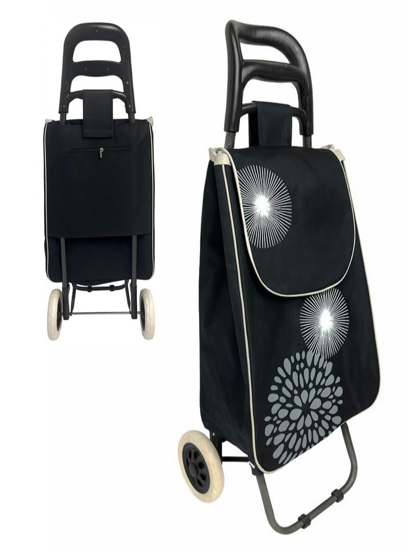 AGD Foldable Shopping Cart with Modern and Durable Design, Wheels, and Large Storage Capacity, for Outdoor Activities - Image 1