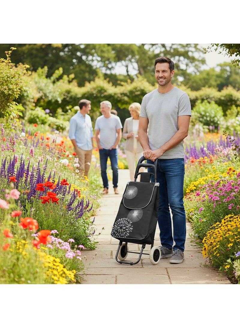 AGD Foldable Shopping Cart with Modern and Durable Design, Wheels, and Large Storage Capacity, for Outdoor Activities - Image 3