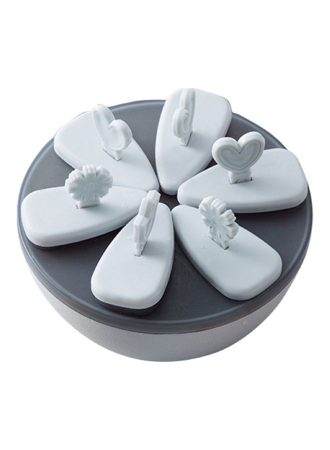 نيبمينينت قالب ثلج مستطيل دائري ب6 تجاويف للتجميد في المنزل متعدد الألوان